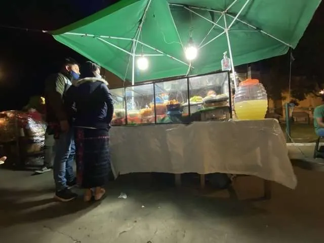 best street food in antigua guatemala at Parque La Merced